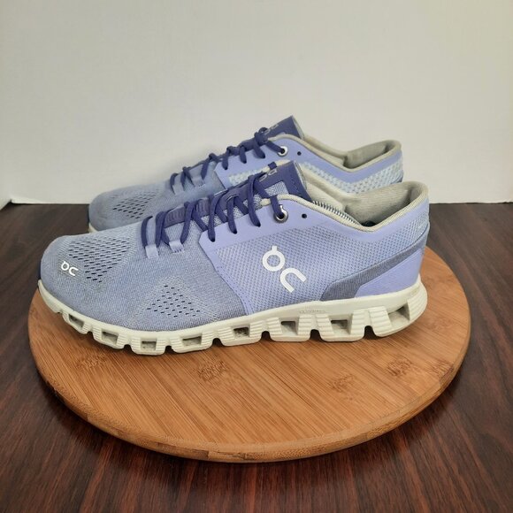 On Cloud X Womens Size 9.5 Shoes Lavender Ice Athletic Running Sneakers - Picture 3 of 10